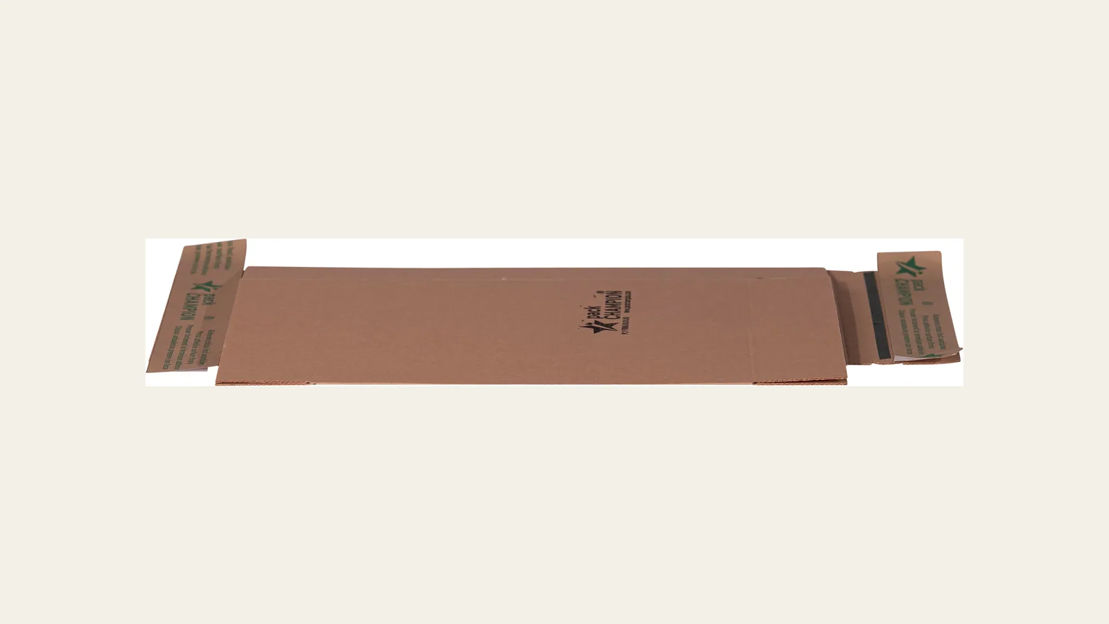 Productfoto van een brievenbusdoos 215×155×45 mm bruin van packCHAMPION op een lichte achtergrond.