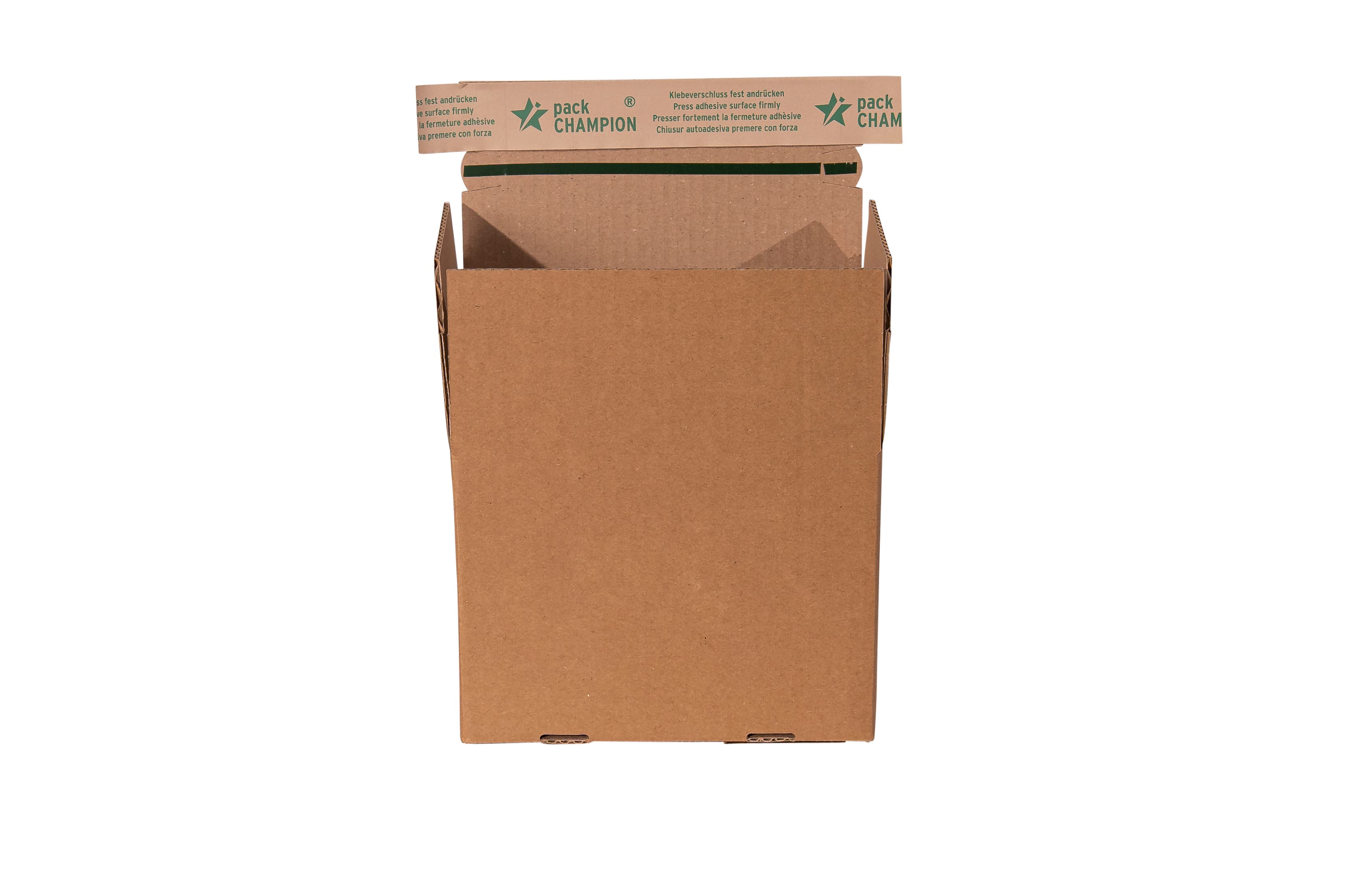 Verzenddoos 195×145×140 mm bruin, autolock